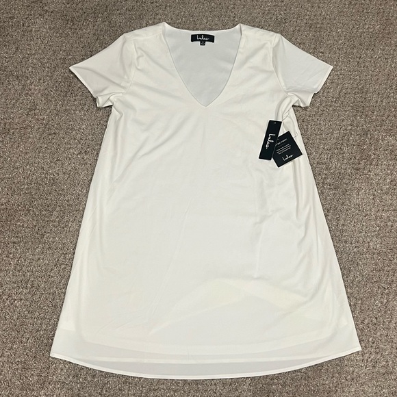 NWT Lulus White Freestyle Shift Dress - Small - Picture 5 of 9